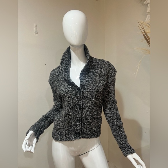 Theory Wool Cashmere Marled Cardigan Sweater Delphia Wool Country - Picture 1 of 7